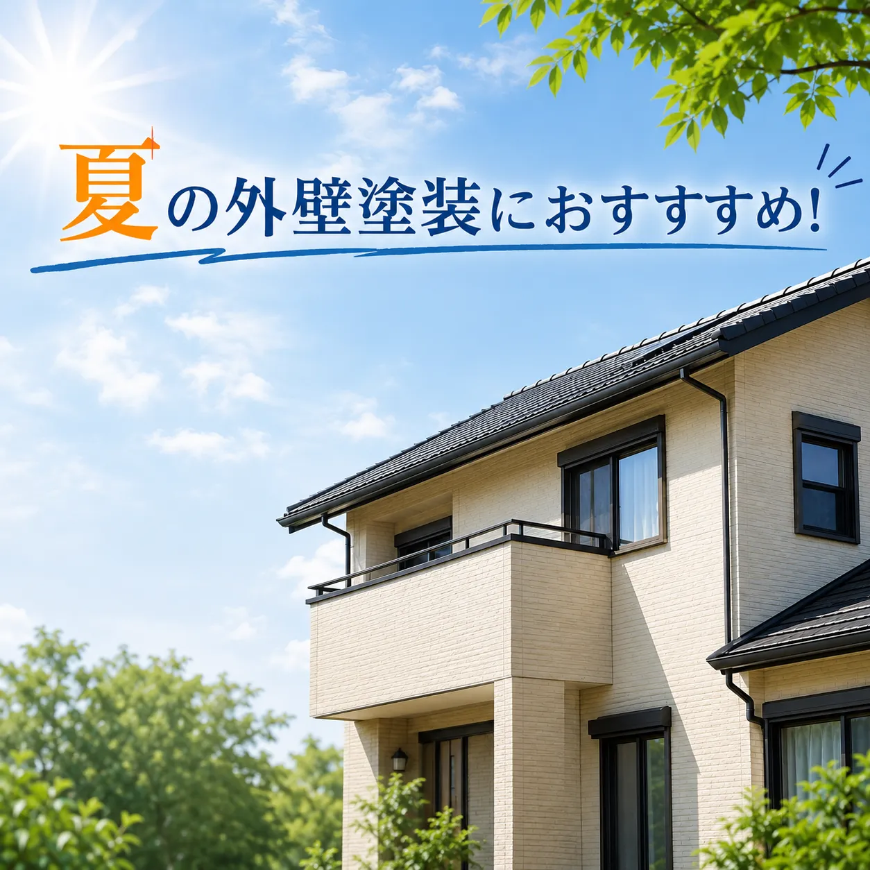 夏の外壁塗装におすすめ!塗料の種類と「遮熱塗料」についてご紹介