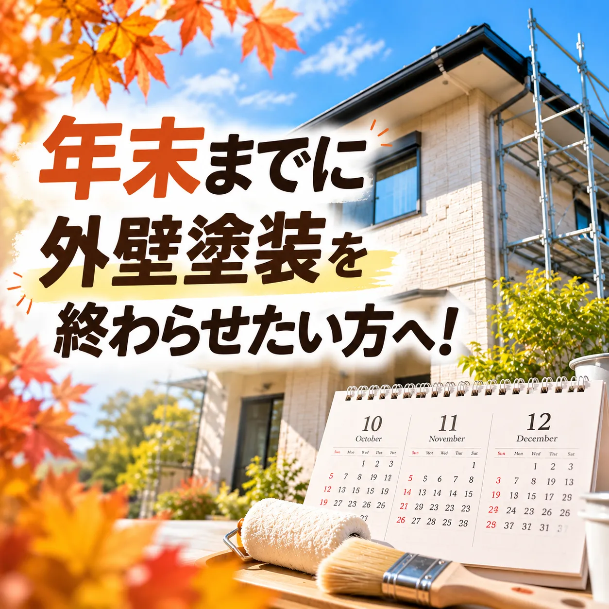 年末までに終わらせたい!秋から考える工事スケジュール